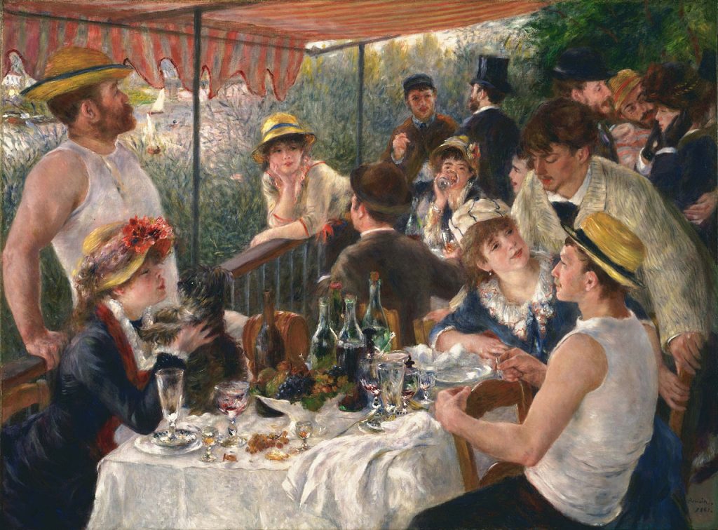 Auguste Renoir masterpiece entitled:   Luncheon of the Boating Party