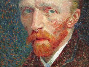 Self Portrait of Van Gogh using the Pointillism technique