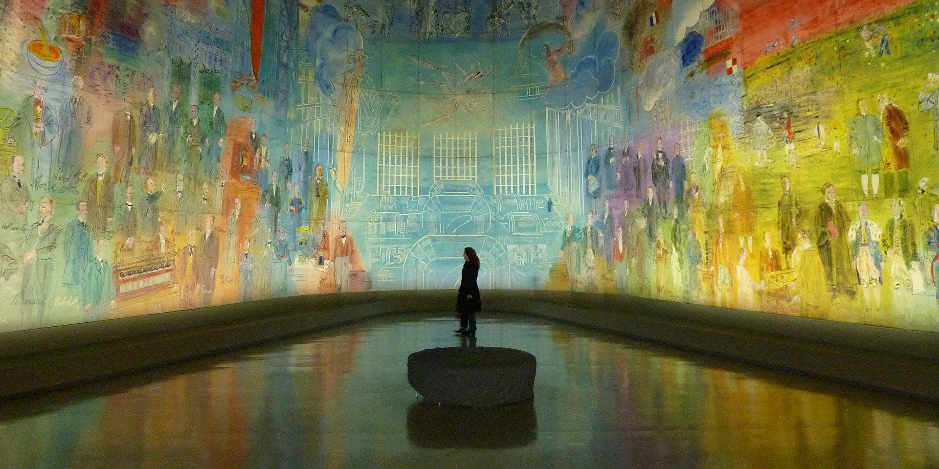 Massive mural at the Modern Art Museum in Paris