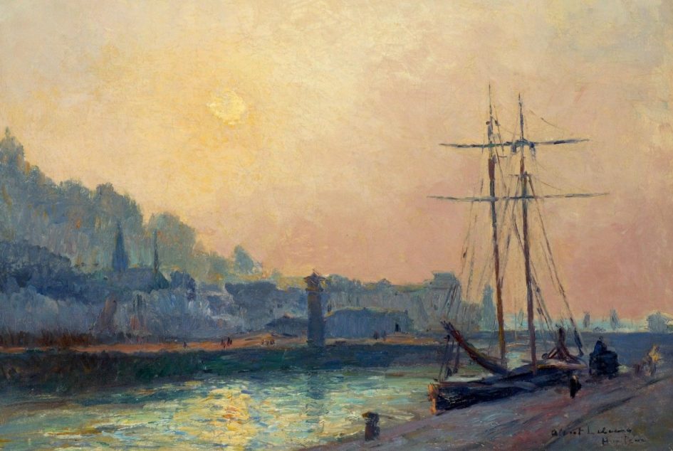 Honfleur Harbour - painting by Albert Lebourg