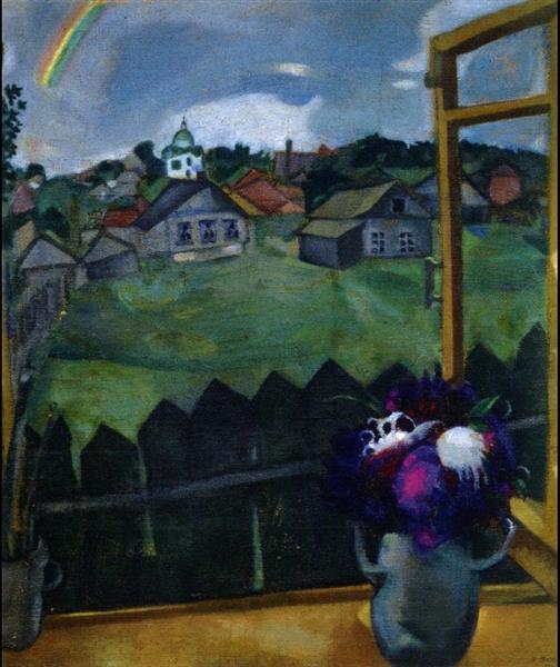 Chagall Painting -  Window Vitebsk 1908