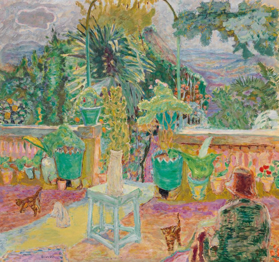 Pierre Bonnard Art - Terrasse ou une terrasse à Grasse (1912)
