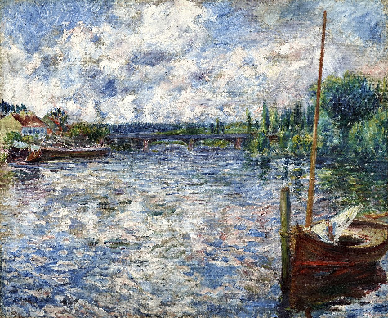 The Seine at Chatou - Auguste Renoir Painting