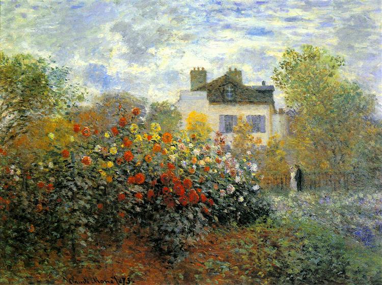 Claude Monet artwork -His house and garden in Argenteuil