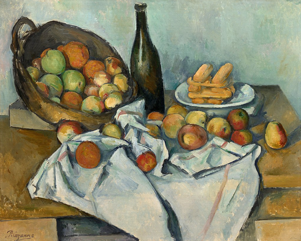 Paul Cézanne paintings entitled: The Basket of Apples - 1926 - Art Institute of Chicago