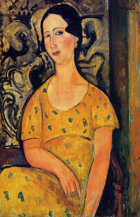 Amedeo Modigliani artwork entitled: Young Woman in a Yellow Dress